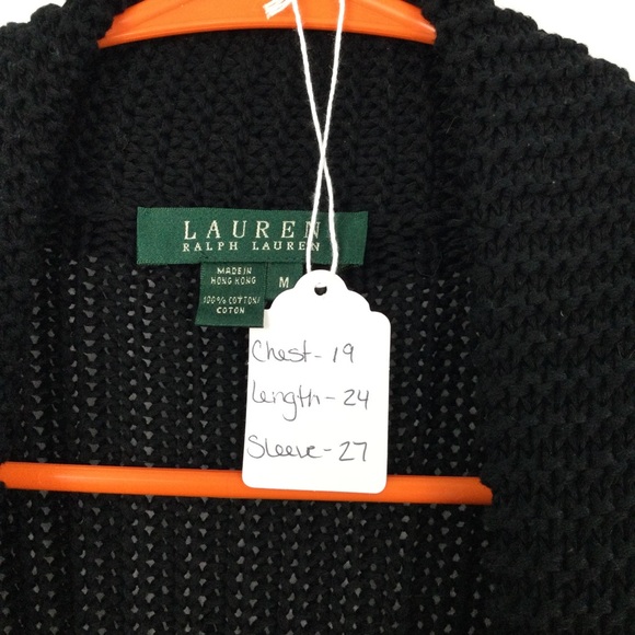 Lauren Ralph Lauren Open Front Knit Cardigan Sweater womens size Medium - Picture 4 of 7